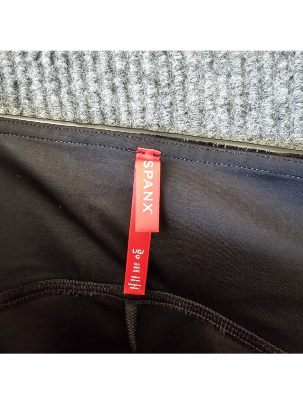 SPANX Skinny High Rise Faux leather Leggings Black pants sz L Large 20301T - Picture 5 of 7